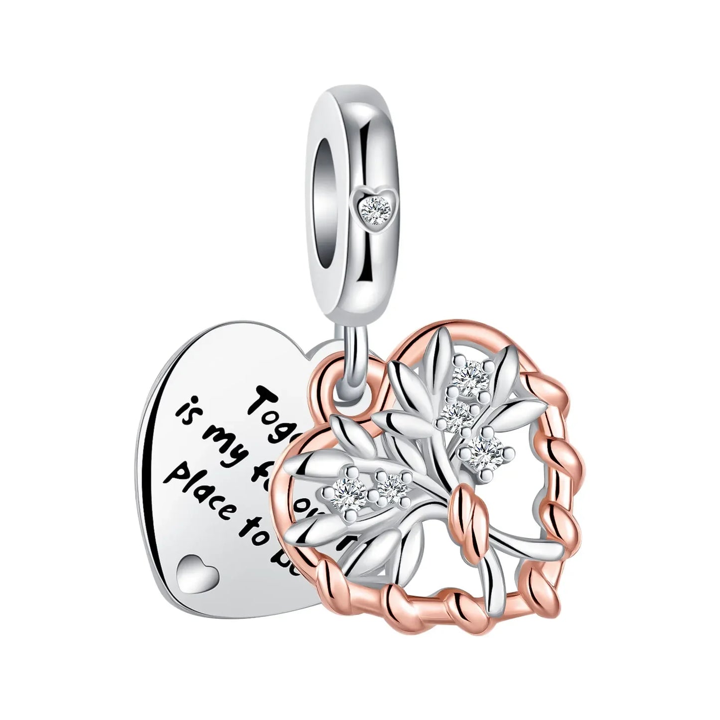 925 Sterling Silber Roségold Baum des Lebens Schmetterling Serie Charm Fit 4mm Blende Armband Charm Bead Halskette Diy Frauen Schmuck