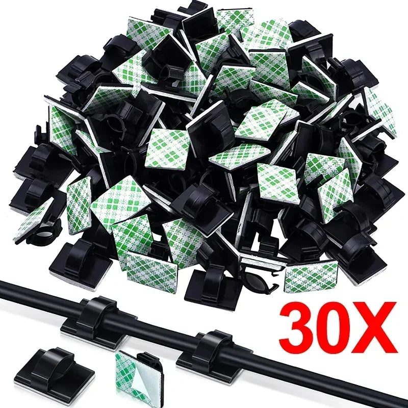 Klemme Draht Organizer Selbstklebende Feste Unmarkierte Draht Clip Punch-freies Desktop Auto Büro Wand Clip Halter Zubehör