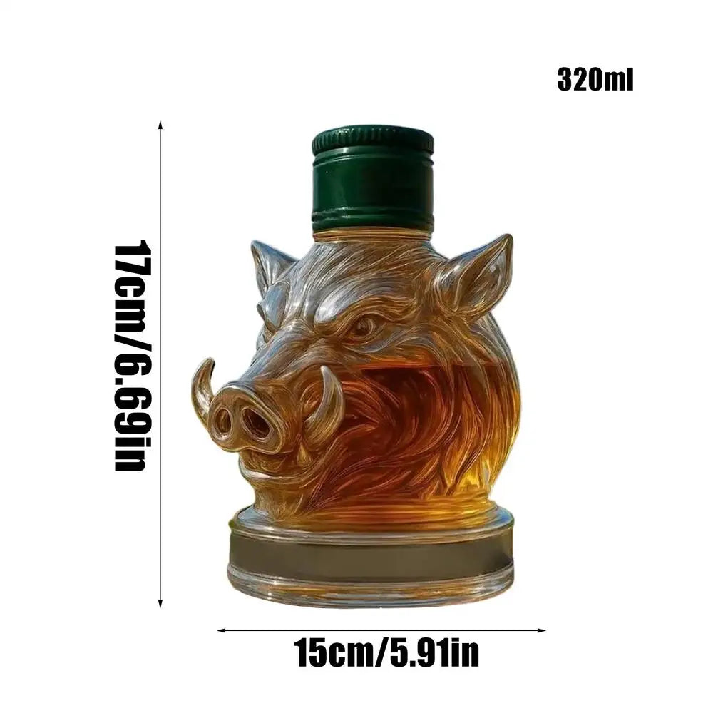 Künstlerischer Whisky-Dekanter aus Glas, Weinausgießer im Tier-Design für das Barregal zu Hause, Wohnzimmerschrank-Dekoration und Party