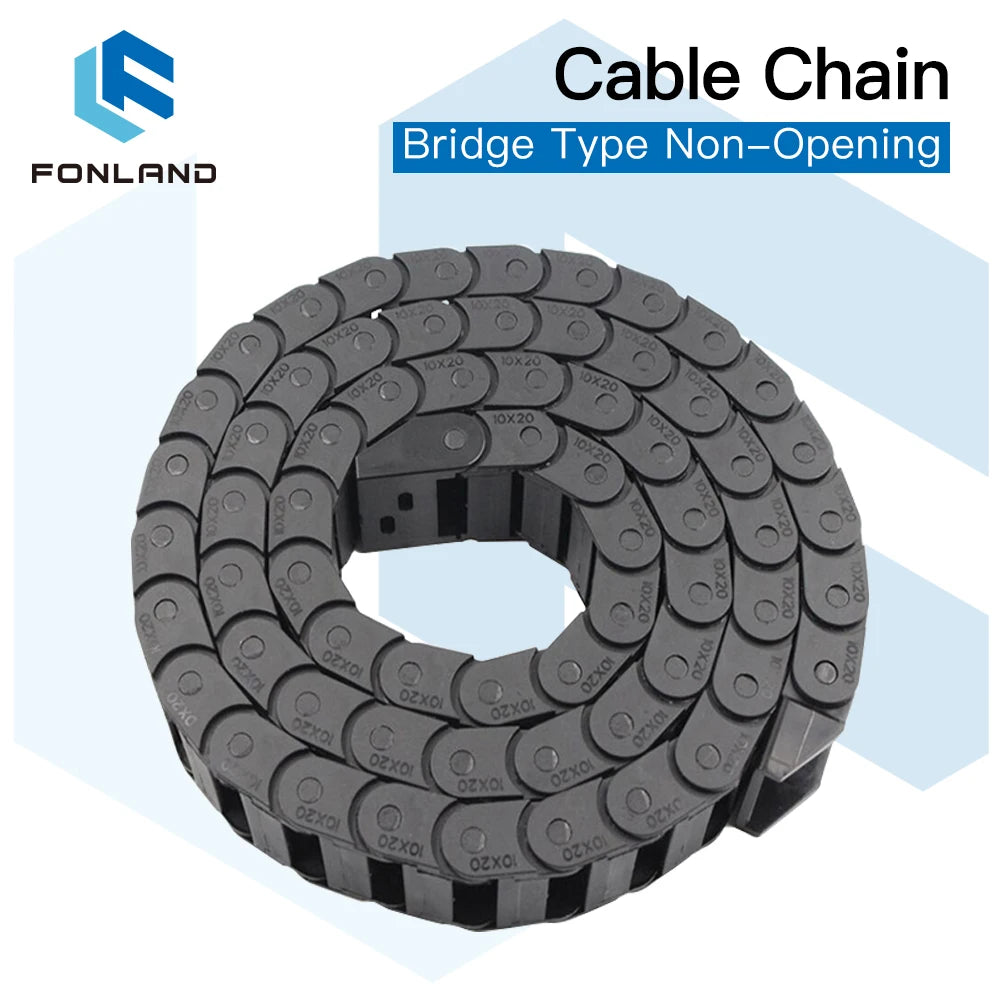 Fonland-Kabelketten, 15 x 15, 15 x 20, 15 x 30, 15 x 40 mm, Brückentyp, nicht zu öffnende Kunststoff-Schleppleine, Getriebe-Schleppkette, 1 Meter/Set