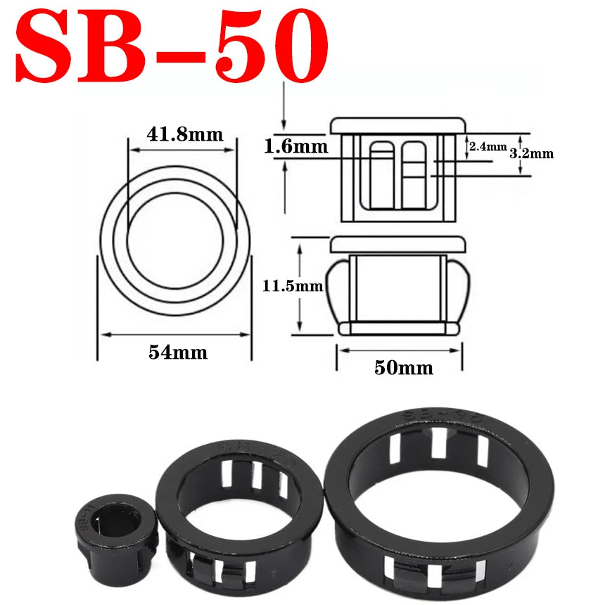 SK SB-35/38/40/45/50/60 Panelmontage Nylon-Schnappverschluss-Kabeldurchführung Schutzrohr Kabel-O-Ring Lochstopfen Kabeldurchführung