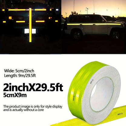 Reflektierendes Klebeband für den Außenbereich, wasserdicht, DOT-C2, lichtbeständig, fluoreszierend grün, reflektierendes Klebeband, stark klebendes Sicherheitswarnband