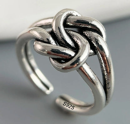 Ringe aus 925er-Sterlingsilber für Damen, Paare, minimalistisch, handgefertigt, schlicht, Retro-Blumen-Herz-Ring, edler Schmuck, Geschenk, verhindert Allergien