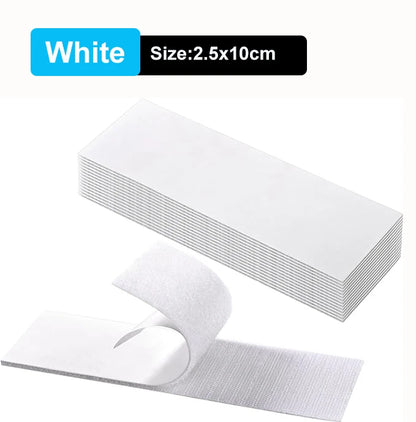 10 Paar selbstklebende Klettverschluss-Klebebänder, doppelseitiges Klebeband, Nylon-Aufkleber mit starkem Kleber für das Heimbüro
