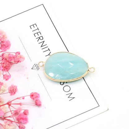 Multishape Natürliche Amazonites Anhänger Charms Natürliche Blaue Stein Stecker für Die DIY Jewerly Halskette Armband Zubehör