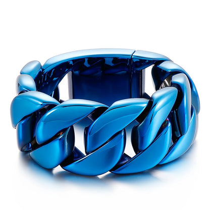 20/26/31MM 316L Edelstahl Curb Kubanisches Armband Riesige Schwere Silber Farbe Ton Schmuck Herren Frauen Biker Bike Kette Armbänder