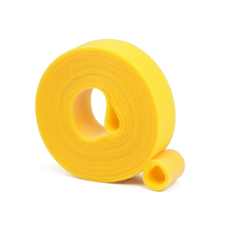 5m/Rolle Kabelbinder 10/15/20/25mm Wiederverwendbare Schlaufenbinder Selbstklebende Nylon-Bänder Organizer-Clip Kabelbefestigungsband Management