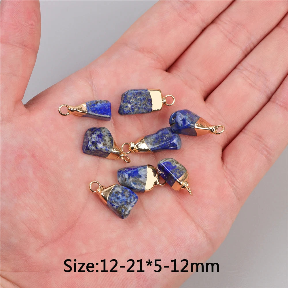 5 stücke Natürlichen Rauhen Stein Anhänger Unregelmäßige Form Healing Amethysten Labradorit Agat Quarz Anhänger Für DIY Handgemachte Halskette