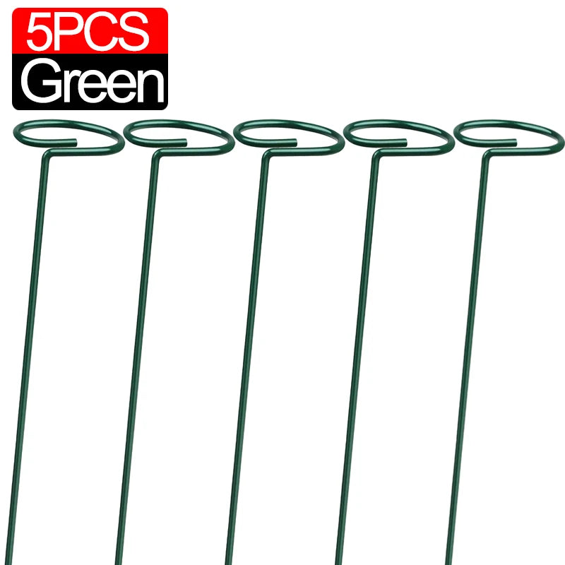 35/45/55 cm Gartenstütze Pfahlring Metall Gartenpflanzenstütze Einzelstamm Strauchhalter für Pflanzen Rose Blumen Gemüse Rebe