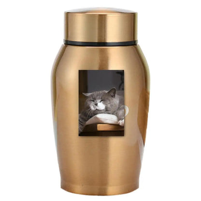 Multi-farbige Edelstahl Hund Urnen Hund Katze Vogel Maus Feuerbestattung Asche Urne Versiegelt Beerdigung Für Hunde Pet Souvenir jar 2023 Neue