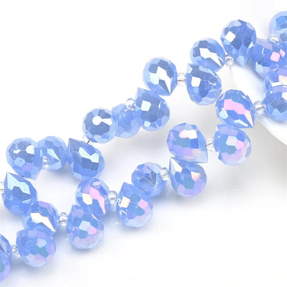 Österreich AB Farbe Kristall Erdbeere Perlen 10*8mm Glänzende Facettierte Glas Perlen für Schmuck Machen DIY Hochzeit Kleid zubehör