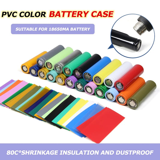 20/50/500/stücke PVC-Schrumpf folie vor geschnittene isolierte Wickels chläuche Schrumpf schlauch Batterie folien gehäuse