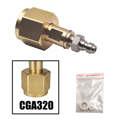 HPA CO2 Kohlendioxid-Tank CGA320 G3/4 W21.8 Mutter Nippelanschlüsse 8 mm Schnellkupplung Soda Maker Mineralwasser