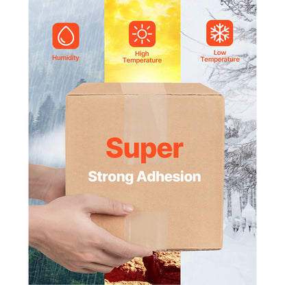 SucceBuy 6/24 Rollen 7,6 cm 70 m hochviskoses, transparentes Klebeband, transparentes Verpackungsband für Büroverpackungen, Expressverpackungen