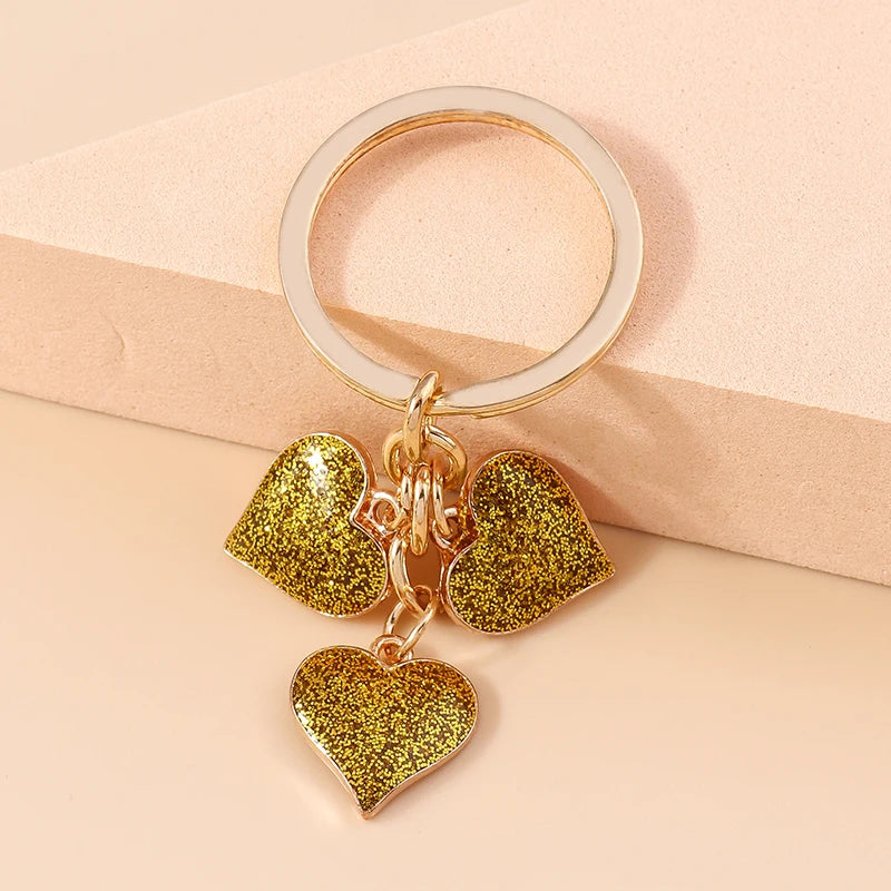 Schöne Bunte Herz Keychain Liebe Schlüsselanhänger Valentinstag Geschenk Schlüssel Ketten für Frauen Mädchen Auto Schlüssel Handtasche Schmuck Zubehör