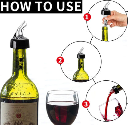 4 verschiedene gemessene Flaschen-Ausgießer, Ausgießer, Likör-Ausgießer, Quick Shot Spirit Driinks, Wein, Cocktail, Whiskey-Spender, Barkeeper