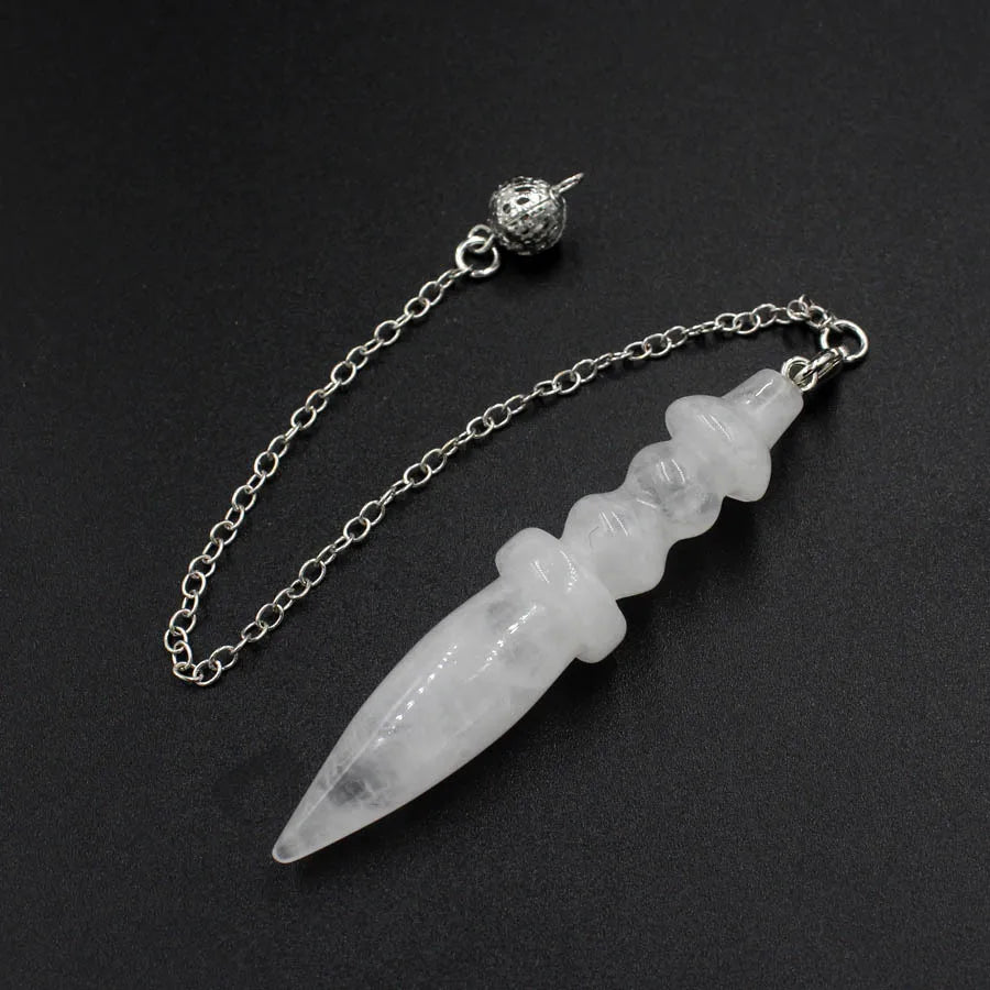 Naturstein heilsteine Anhänger ägyptischen Kristall Pendel für Weissagung Wünschelrute Reiki rosa klar Quarz Amethysten obsidian rosenquarzschwarz Onyx Pendel edelstein anhänger kristall anhänger amulett x130