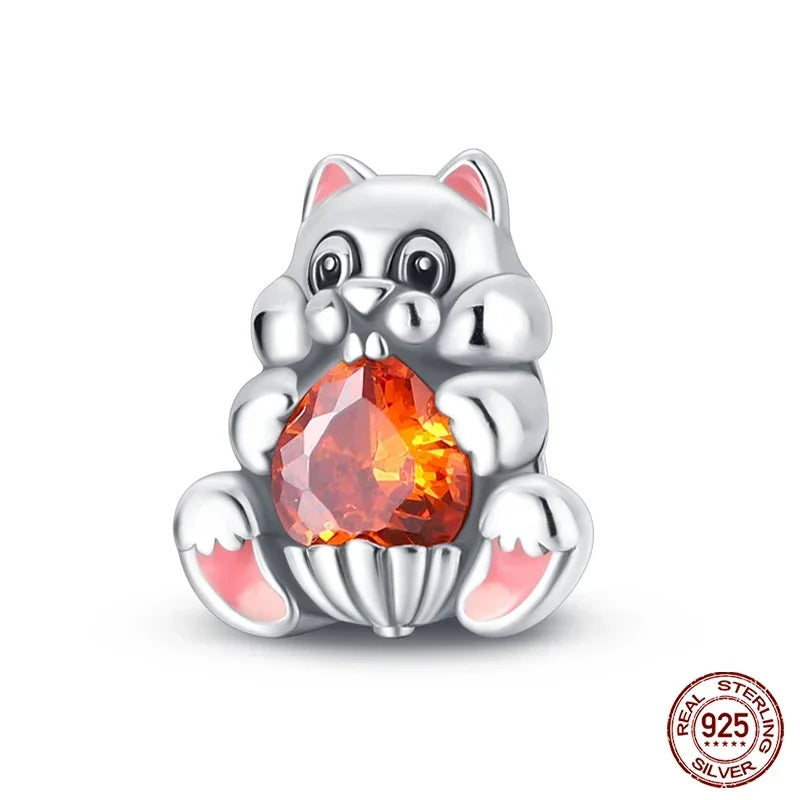 Charms-Perlen aus 925er-Sterlingsilber, modisches Biene- und Honigglas, Sonnenblume, Herbstserie, passend für Original-Armbänder, DIY-Schmuckherstellung