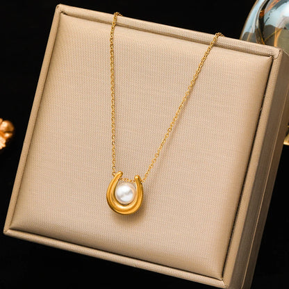 EILIECK 316L Edelstahl Metall Goldene Kette Teardrop Bling Zirkonia Halskette 18K PVD Überzogene Wasserdicht Mode Schmuck Frauen