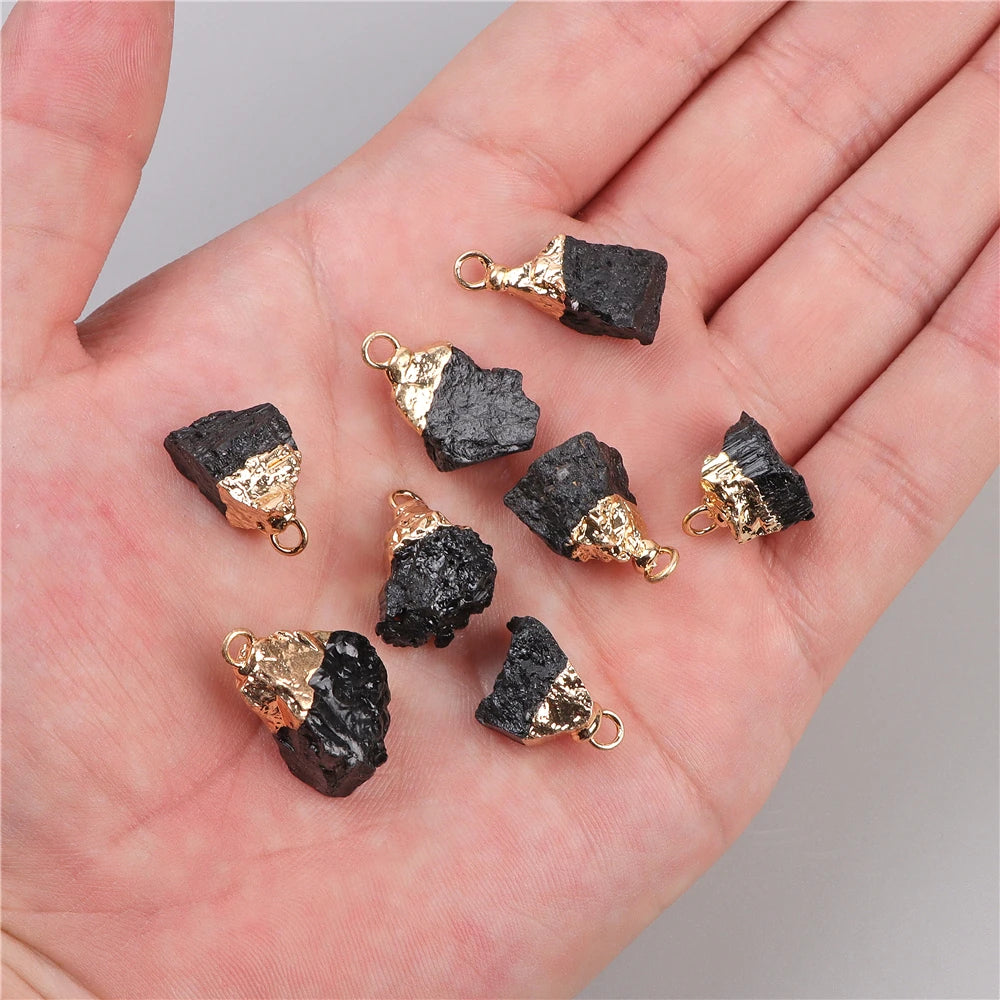 5 stücke Natürlichen Rauhen Stein Anhänger Unregelmäßige Form Healing Amethysten Labradorit Agat Quarz Anhänger Für DIY Handgemachte Halskette