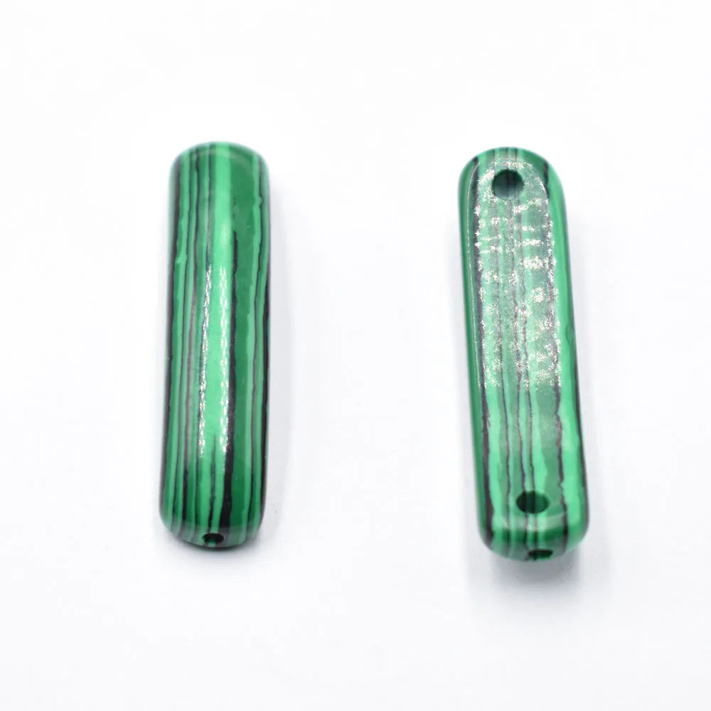 Wholesale10pcs/lot Natürlicher Fluorit Stein Kristall Stecker Anhänger Mode Armband Halskette Zubehör für Schmuckherstellung
