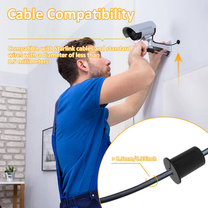 10/16 Stück 3/4 Zoll Starlink Wandkabel Durchgangsbuchse Ösen für Ethernet-Kabel 24/19 mm Durchmesser Loch zum Schutz von Kabeln