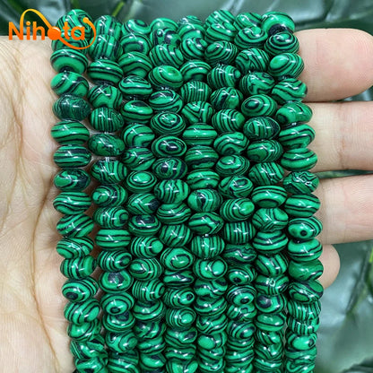 Naturstein Rondelle Perlen Achate Türkise Jaspis Kristall Spacer Perlen für Zubehör Schmuckherstellung 15'' Strang 6/8/10mm