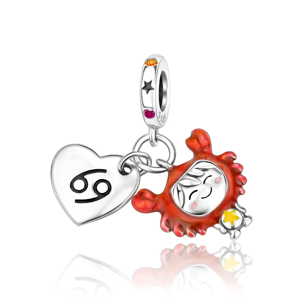 Exquisite Charm-Anhänger aus 925er-Sterlingsilber mit weißen Tigerperlen und Kaninchen-Barista-Anhänger, passend für Armbänder, niedliche Schmuck-Accessoires, Geschenke