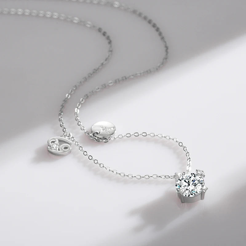 Modian 925 Sterling Silber Regenbogen Zirkonia Skorpion Geburts stein Sternzeichen Symbol Charme Anhänger Halsketten für Frauen edlen Schmuck