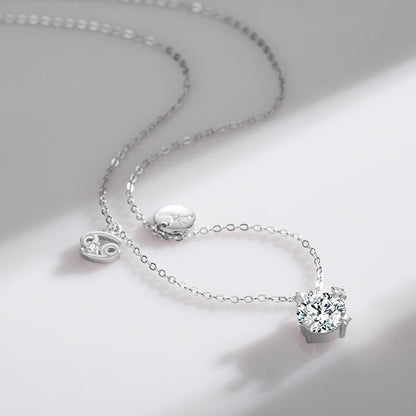 Modian 925 Sterling Silber Regenbogen Zirkonia Skorpion Geburts stein Sternzeichen Symbol Charme Anhänger Halsketten für Frauen edlen Schmuck