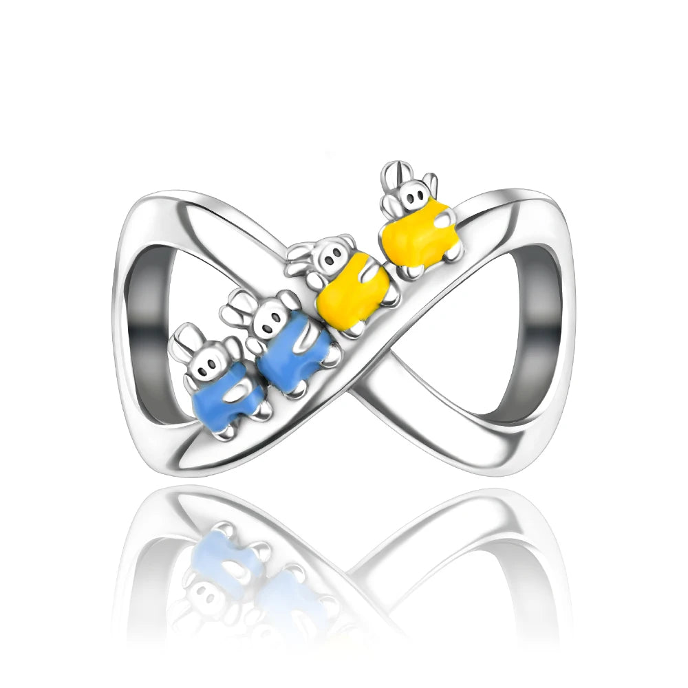 Vergnügungspark-Charm aus 925er-Sterlingsilber, Riesenrad, Achterbahn, Zirkus, Clown, Karussell, passend für DIY-Armbänder, Halsketten, Souvenir