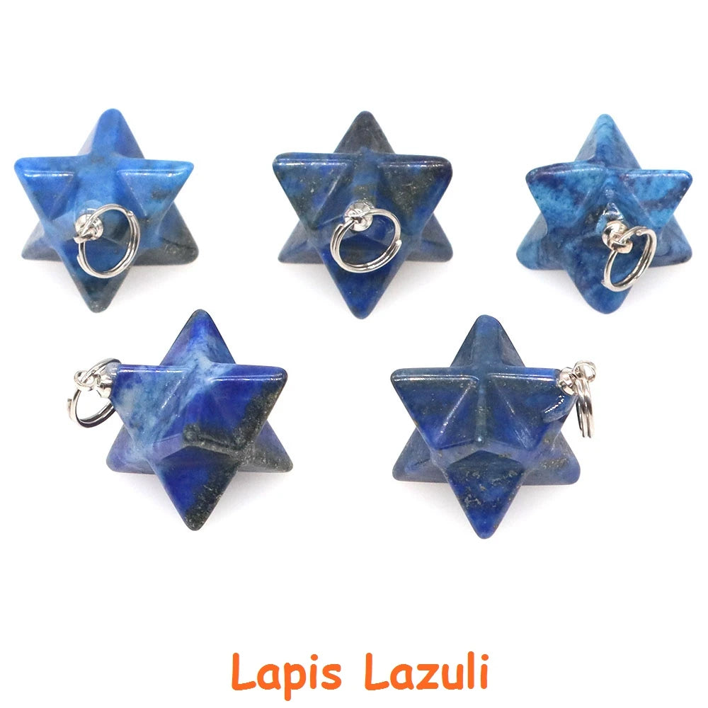 Naturstein Merkaba Stern Reiki Heilkristalle für DIY Energie Edelstein Modeschmuck Zubehör Party Home Dekoration Geschenk