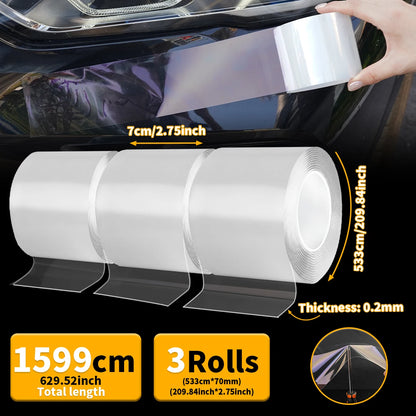3 Rollen Universelle Autokollisionsschutzstreifen Kratzfestes Nano-Klebeband Türkantenschutz Kratzschutz Anti-Kollisions-Autoaufkleber