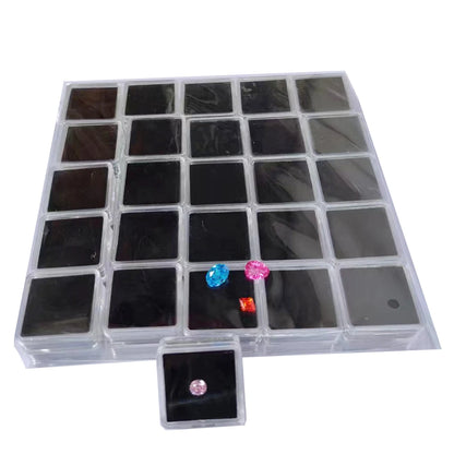 50 Stück lose Diamant-Aufbewahrungsbox, transparenter Edelstein-Organizer, Charm-Halter, Perlenbehälter, Piercing-Schmuck, Edelstein-Display-Box