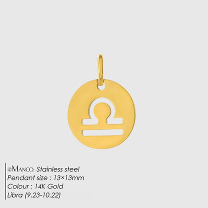 eManco Edelstahl-Skelett mit 12 Sternzeichen, Charm, DIY, Damenmode, Halskette, Schmuck, Zubehör, Herstellung, 48 Stunden Versand