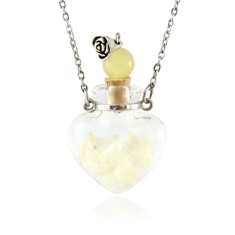 Mode Glas Parfüm Ätherisches Öl Flasche Anhänger DIY frauen Parfüm Wunsch Knochen Asche Lanugo Duft Enhancer Halskette