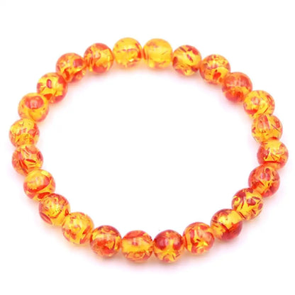 Damen Herren schmuck 8mm 10mm Armreif Natur Bernstein Armband Perle rund elastisch