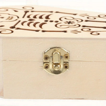 Haustier-Gedenkgeschenke, Sargförmige Boxen, Urne, handgeschnitztes Knochen aus Holz, Vintage-Dekor, Katzenasche, Handbuch