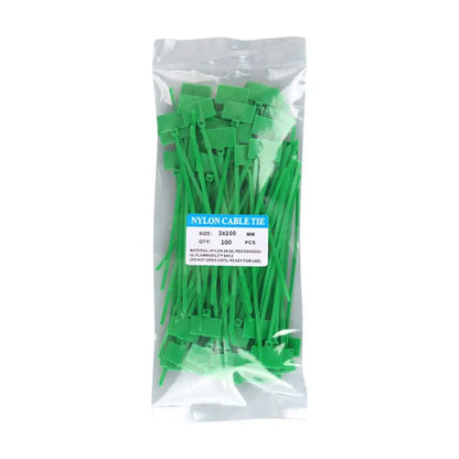 100 stücke Kunststoffs ch laufen binder Markierungen Kabel einfach markieren Nylon Kabelbinder Tag Etiketten Tag selbstsicher nde Kabelbinder