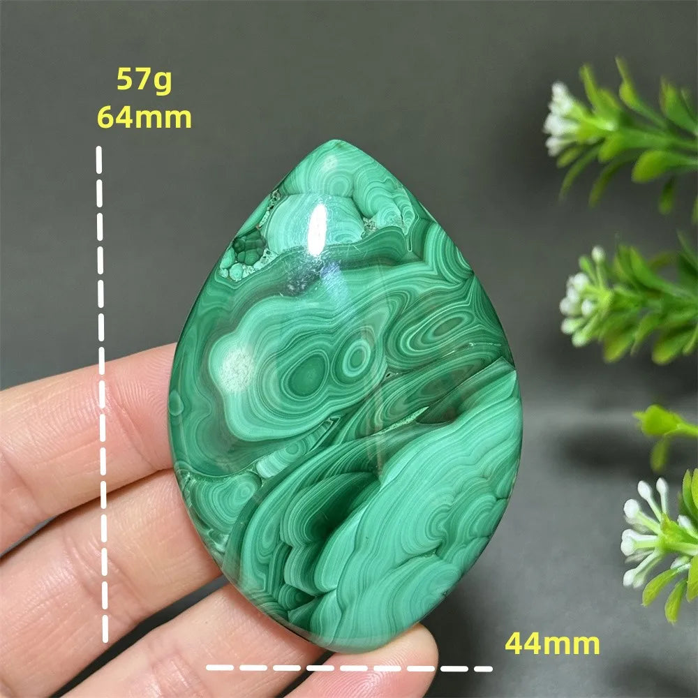 Natürlicher, hochwertiger Malachit in Tropfenform, zum Polieren, DIY, Quarz, Energietherapie, Meditation, Reiki, Hexerei, Heimdekoration, Geschenk