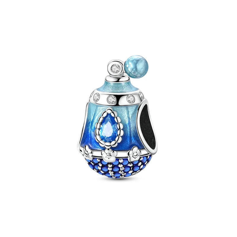 Blaue Serie aus 925er-Sterlingsilber, Eule, Schmetterling, Piratenschiff, Auto, Käfer, Clogs, Charm, passend für DIY-Armbänder, Halsketten, lustige passende Geschenke