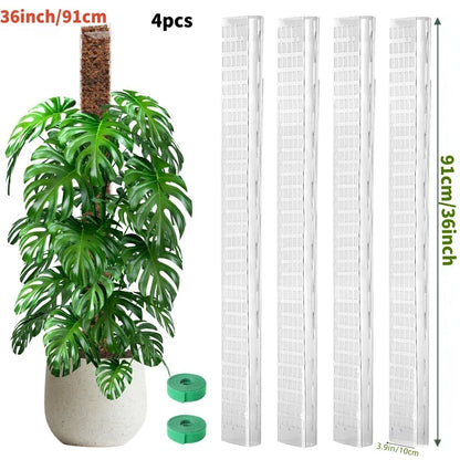 Kunststoff-Moosstange für Pflanzen Monstera, 24 Zoll/36 Zoll/48 Zoll Pflanzenstangen für Kletterpflanzen, Unterstützung für Zimmerpflanzen, Gartenwachstumspfahl