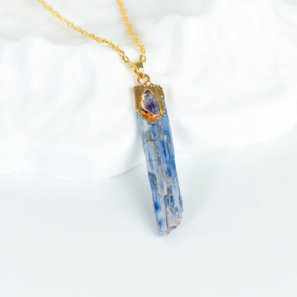 Positive Energie Kristall Rohkyanit Anhänger Halsketten Mode-Accessoires Party/Täglich/Geburtstag/Festival Schmuck Freundesgeschenk