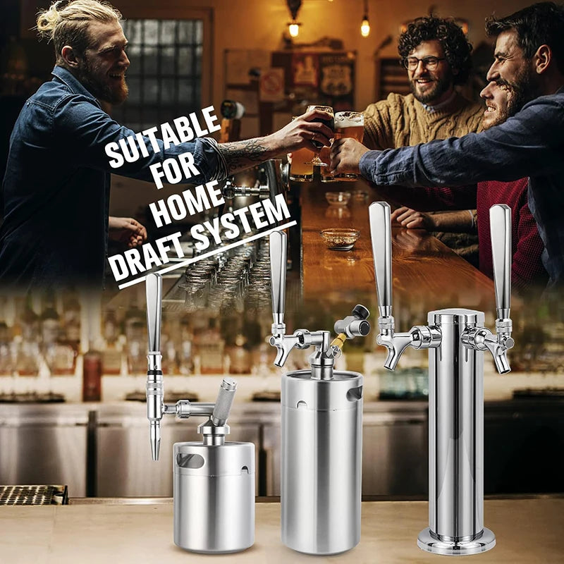 Große Bier Tap Griff, 304 Edelstahl Kegerator Tap Griffe Verwenden für Bier Turm, bier vom fass Fass Wasserhahn Griff Bar Zubehör