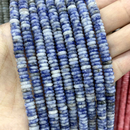 Naturstein Rondelle 2X6mm Türkise Quarz Jaspis Achate Flache Runde Spacer Perlen für Schmuckherstellung DIY Armband Zubehör