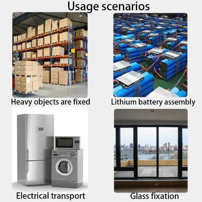 10 m gestreiftes Faserband, Lithium-Batterie-Pack, Isolierfolie, Glasfaserband, einseitig klebende Dichtung, Verpackung fixiert