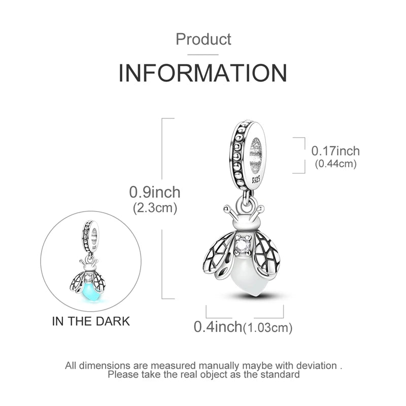 Heiße Verkäufe 925 Sterling Silber Charms Perlen Firefly Elefant Hund Baumeln Fit Original Armband DIY für Frauen Schmuck Geschenk