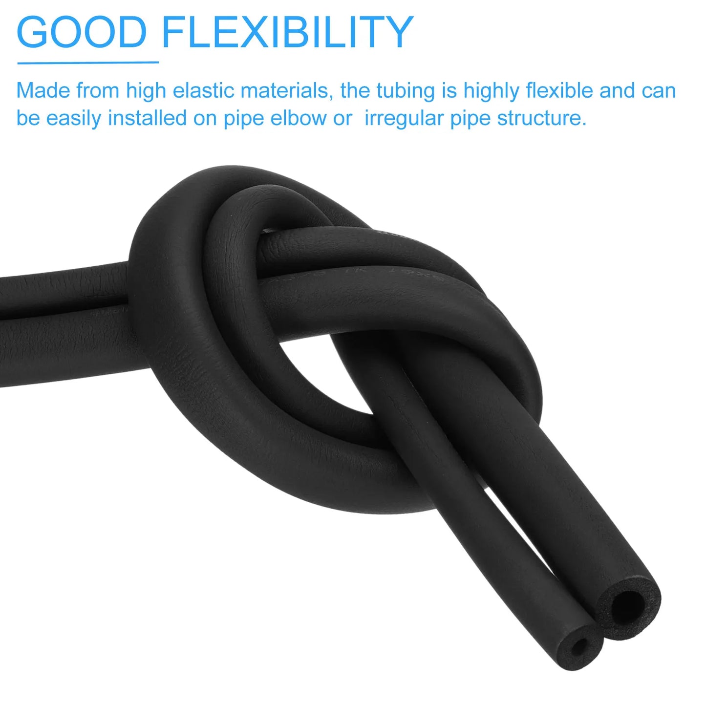 Uxcell 1/2/3 Stück 1,8 m/2 m Rohrisolierung Schaumstoffrohr Rohrabdeckung Wrap Roll Bar Polsterschlauch für Griffgriff HVAC Klimaanlage