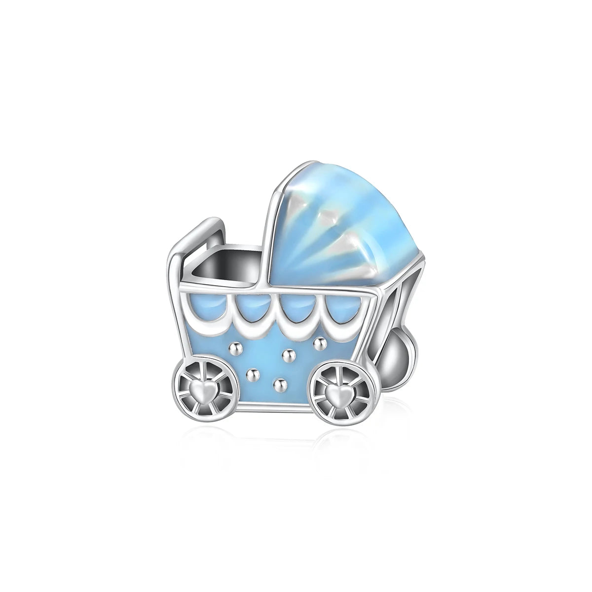 2025 heißer Verkauf Charms Perle 925 Sterling Silber Fahrrad Blume Kinderwagen Anhänger Fit Armreif Armband Halskette DIY Schmuck