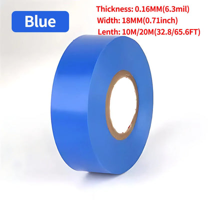 10/50/100 Rollen 10 m/20 m farbiges elektrisches Isolierband, elektrische Verkabelung sicher mit PVC-Vinyl für den Innen- und Außenbereich, zum Binden